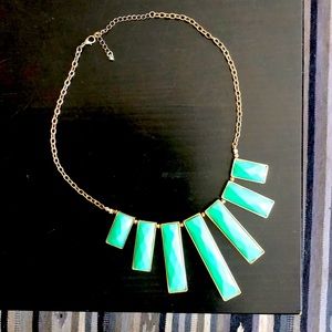 3 for $10✨ Mint Green and Gold Statement Necklace